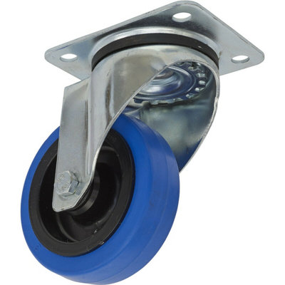 Heavy-Duty 100mm Swivel Plate Castor Wheel with Non-Marking Tread