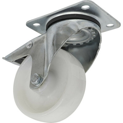 Heavy-Duty 100mm Swivel Plate Castor Wheel with Total Lock Brakes