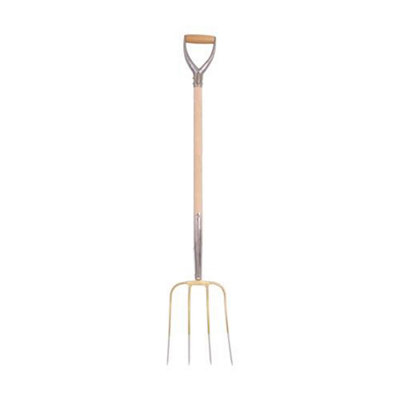 Heavy Duty 1100mm Muck 4 Prong Fork MYD Handle Digging Plant Garden Landscape