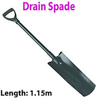 Heavy Duty 1150mm Digging Drain Spade PYD Handle Fence Post Gardening Land Tool