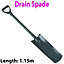 Heavy Duty 1150mm Digging Drain Spade PYD Handle Fence Post Gardening Land Tool
