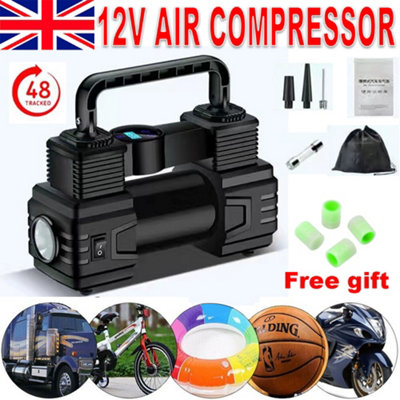 Heavy Duty 12V Portable Digital Car Tyre Inflator - 150PSI Air Compressor Pump