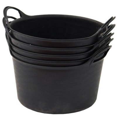 Heavy Duty 14 Litre Flexi Tub / Trug - PACK OF 5