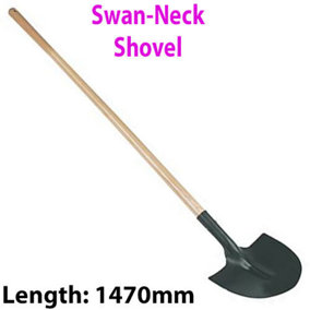 Heavy Duty 1470mm Swan Neck Shovel Digging Plant Trench Hole Garden Landscape