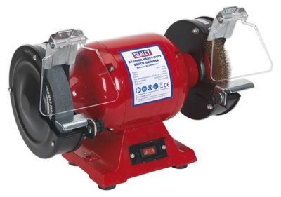Heavy-Duty 150mm Bench Grinder with Wire Wheel 450W/230V with Diamond Dresser and PPE Safety Kit included