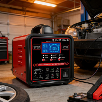Heavy Duty 15A Automatic Charger for Battery Maintenance