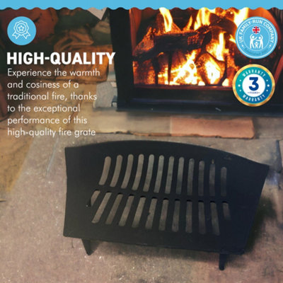 Heavy Duty 16 Inch Grate Conventional Large Cast Iron Sturdy Fireplace ...
