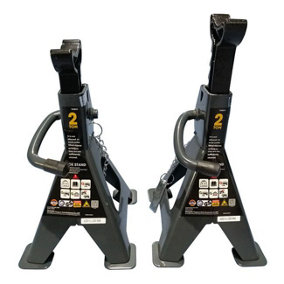 Heavy Duty 2 Ton Tonne Axle Stands Jack Stands With Safety Pins Extra Robust Quality