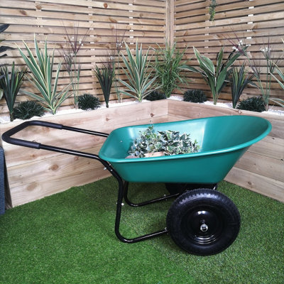 Trash bin was full so I made a DIY wheelbarrow while gardening