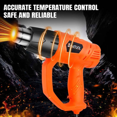 Heavy Duty 2000W Heat Gun for DIY Projects with 4 Nozzles