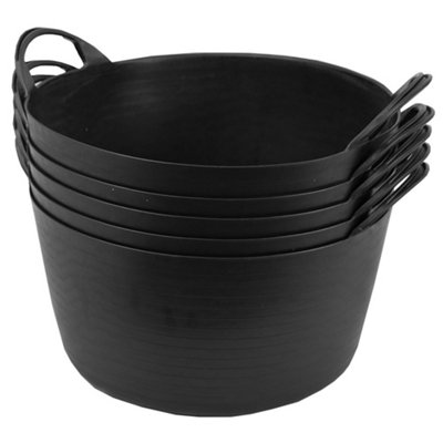Heavy Duty 30 Litre Flexi Tub / Trug - PACK OF 5