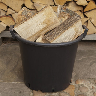Heavy Duty 30L Plant Pots (Pack of 3) 40cm Diameter - Plastic Planters for Outdoor Plants - Large 15.7' Flower Pots for Gardens - - 3