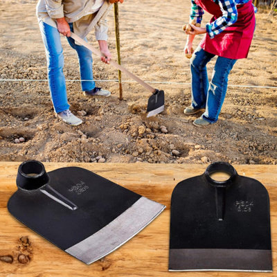 Heavy Duty 3Lb Hoe Head Garden Digging Soil Weeding Steel Tool Attachment Gardening Accessory Outdoor Cultivate Diy Hand Tools