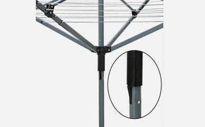 Heavy Duty 4 Arm 60M Rotary Airer With Ground Spike Cover DIY at B Q