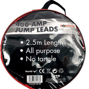 Heavy Duty 400 Amp Jump Leads Long Booster Car Van Cables Start