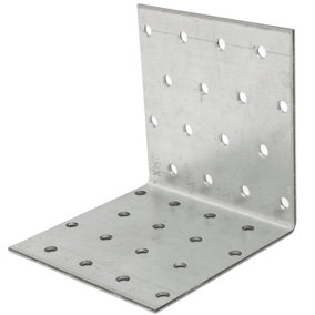 Heavy Duty 40x40x100x2mm Galvanised Steel Angle Bracket ( 10 pcs ) Metal Corner Braces for Joining, Bracing, and Reinforcing