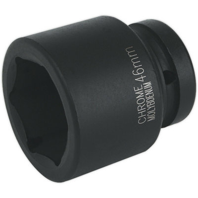 Heavy-Duty 46mm Forged Impact Socket - 1 Inch Square Drive for Chromoly Wrenches