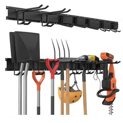 Heavy Duty 48-inch Garden Tool Rack Wall-Mounted Gara Workshop Tool ...
