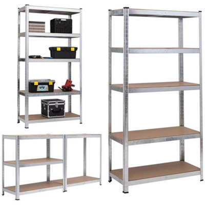 Heavy Duty 5-Tier Boltless Racking Shelving Unit for Garage, Shed and ...