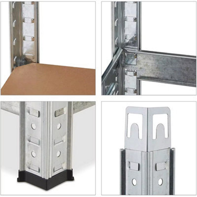 Heavy Duty 5-Tier Boltless Racking Shelving Unit for Garage, Shed and ...