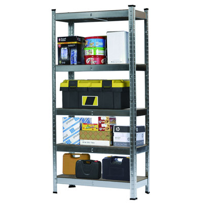 Heavy Duty 5 Tier Metal Galvanized Shelving Rack Unit Garage Storage ...