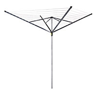 Heavy Duty 50M 4 arm Rotary Washing Line with Cover and Ground Spike