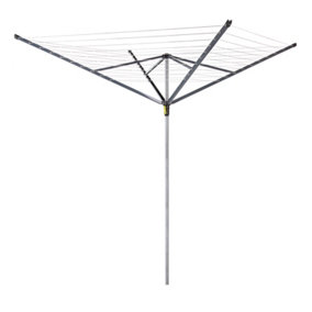 Heavy Duty 50M 4 arm Rotary Washing Line with Cover and Ground Spike
