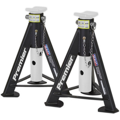Heavy Duty 6 Tonne Adjustable Axle Stands - 369mm to 571mm Height ...