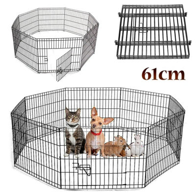 Heavy Duty 8 Panel Pet Playpen Foldable, Stable, Galvanized Steel ...