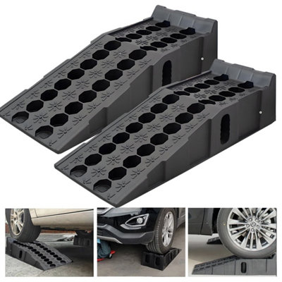 Heavy Duty 8 Ton Low Clearance Car Van Ramps - Pair for DIY Vehicle ...
