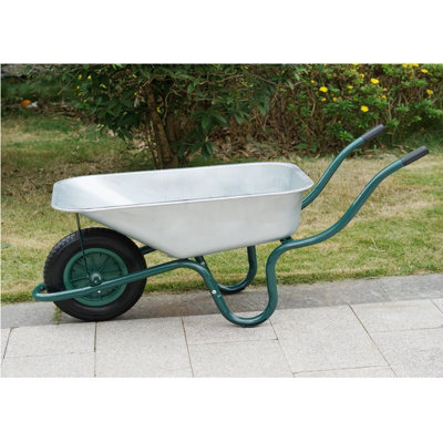 Heavy Duty 85L Litre Wheelbarrow Steel Garden Cart Pneumatic Tyre - 3