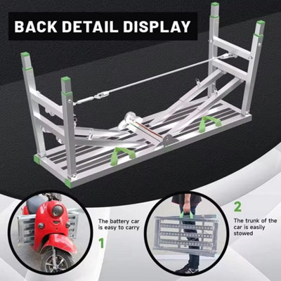 Heavy Duty Adjustable Folding Work Platform - 140cm x 30cm - 200kg Capacity