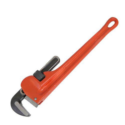 Heavy Duty Adjustable Pipe Wrench 90mm Jaw & 600mm Length Plumbers DIY Tool