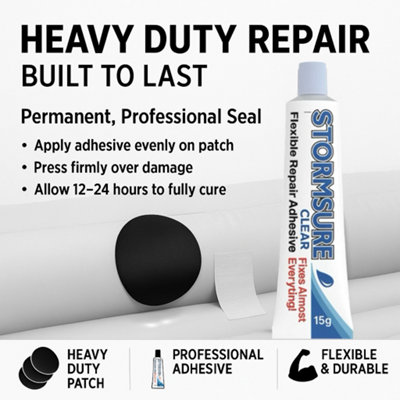 Heavy Duty Air Bed Repair Kit Puncture Patch & Leak Seal for Inflatable ...