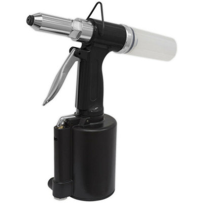 Heavy Duty Air Hydraulic Riveter for Steel and Aluminum Rivets - Adjustable Up to 3/16"