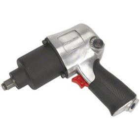Heavy Duty Air Impact Wrench - 1/2 Inch Sq Drive - Twin Hammer - Speed Selector