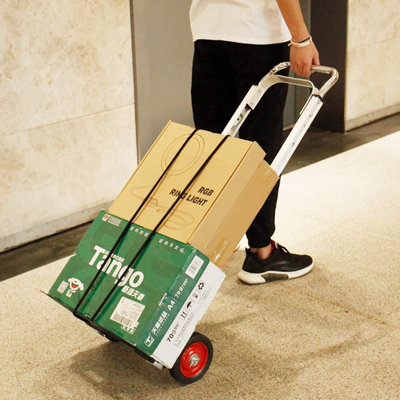 Heavy Duty Aluminium 90kg Folding Hand Sack Truck Trolley Industrial Warehouse Cart, Foldable Barrow for Easy Transport
