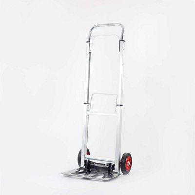 Heavy Duty Aluminium 90kg Folding Hand Sack Truck Trolley Industrial Warehouse Cart, Foldable Barrow for Easy Transport