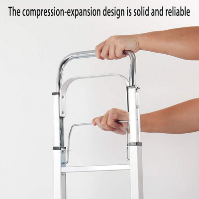 Heavy Duty Aluminium 90kg Folding Hand Sack Truck Trolley Industrial Warehouse Cart, Foldable Barrow for Easy Transport