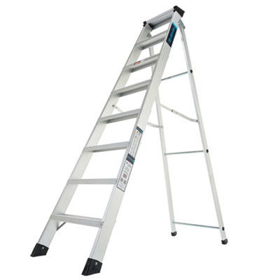 Heavy Duty Aluminium Professional Swingback Step Ladders - 8 Tread ...