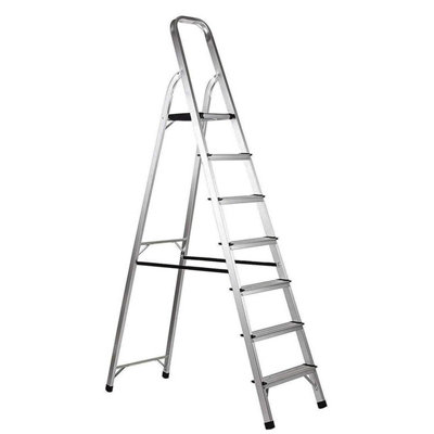 Heavy Duty Aluminum 7 Step Ladder ,With Anti-Slip Steps & Non-Slip Feet