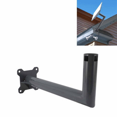 Heavy-Duty Aluminum Mounting Kit for Starlink Satellite Dish-Long Pole for Roof and Wall Use