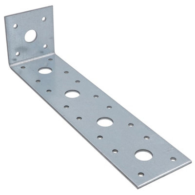 Heavy Duty Angle Bracket Fastening Plate Galvanised Steel 200 x 50 x ...