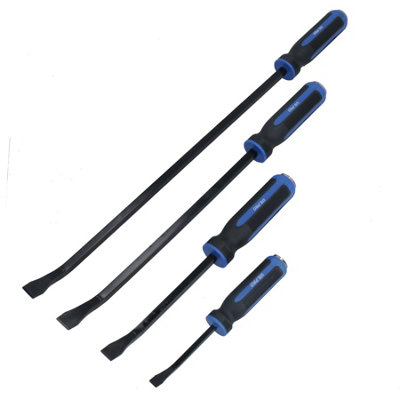Heavy duty angle pry bar set 4pc 200mm - 600mm