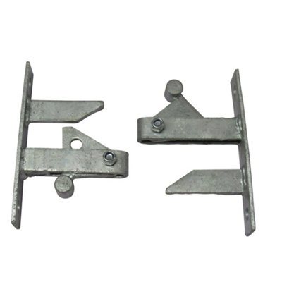 Heavy Duty Auto Gate Catch X2 (Galvanised Automatic Latch Lockable Field Garden)