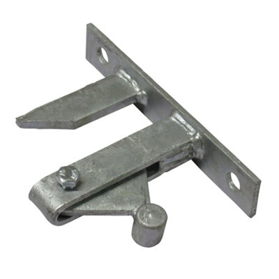 Heavy Duty Auto Gate Catch X2 (Galvanised Automatic Latch Lockable Field Garden) - 3