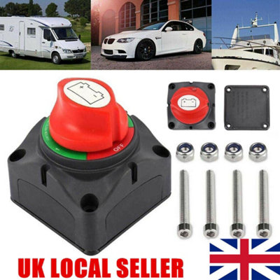Heavy Duty Battery Isolator Switch with Knob for Marine, RV, Camper ...