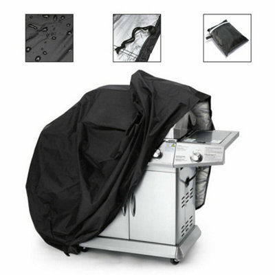 Heavy-Duty BBQ Grill Cover (M Size) - Waterproof, Windproof & UV Resistant Outdoor Barbecue Protector for All-Weather