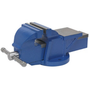 Heavy Duty Bench Mountable Fixed Base Vice - 125mm Jaw Opening - Cast Iron