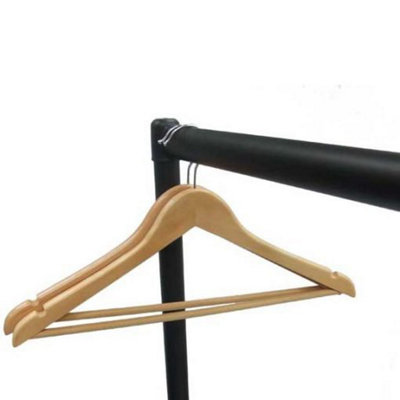 Heavy Duty Black Clothes Rails / Garment Hanging Racks - 2FT
